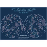 Jachtnavigátor - Navigációs csillagok és konstellációk térképe (hajtogatva)  